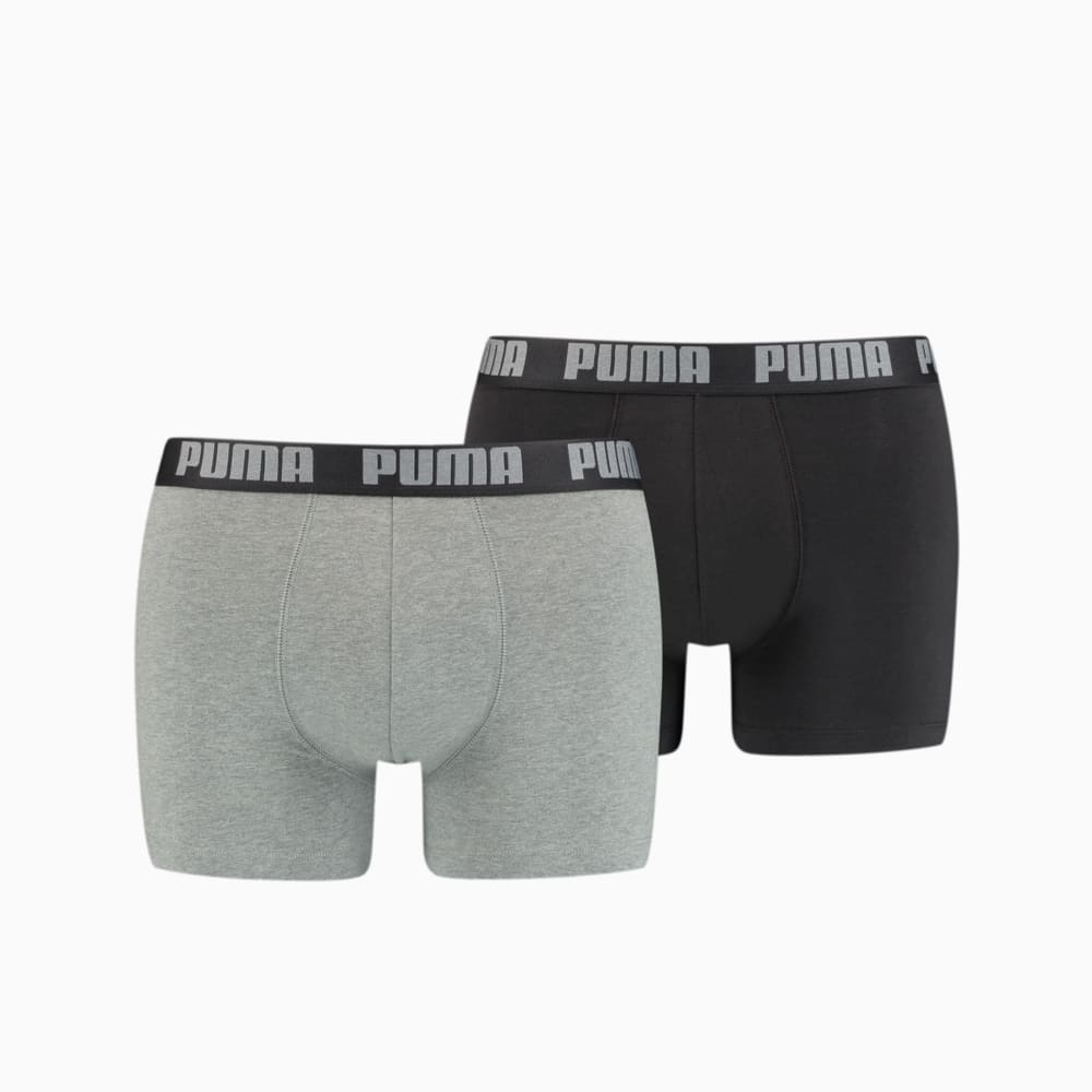 Зображення Puma Чоловіча спідня білизна PUMA Basic Boxer 2P #1: dark grey melange / black