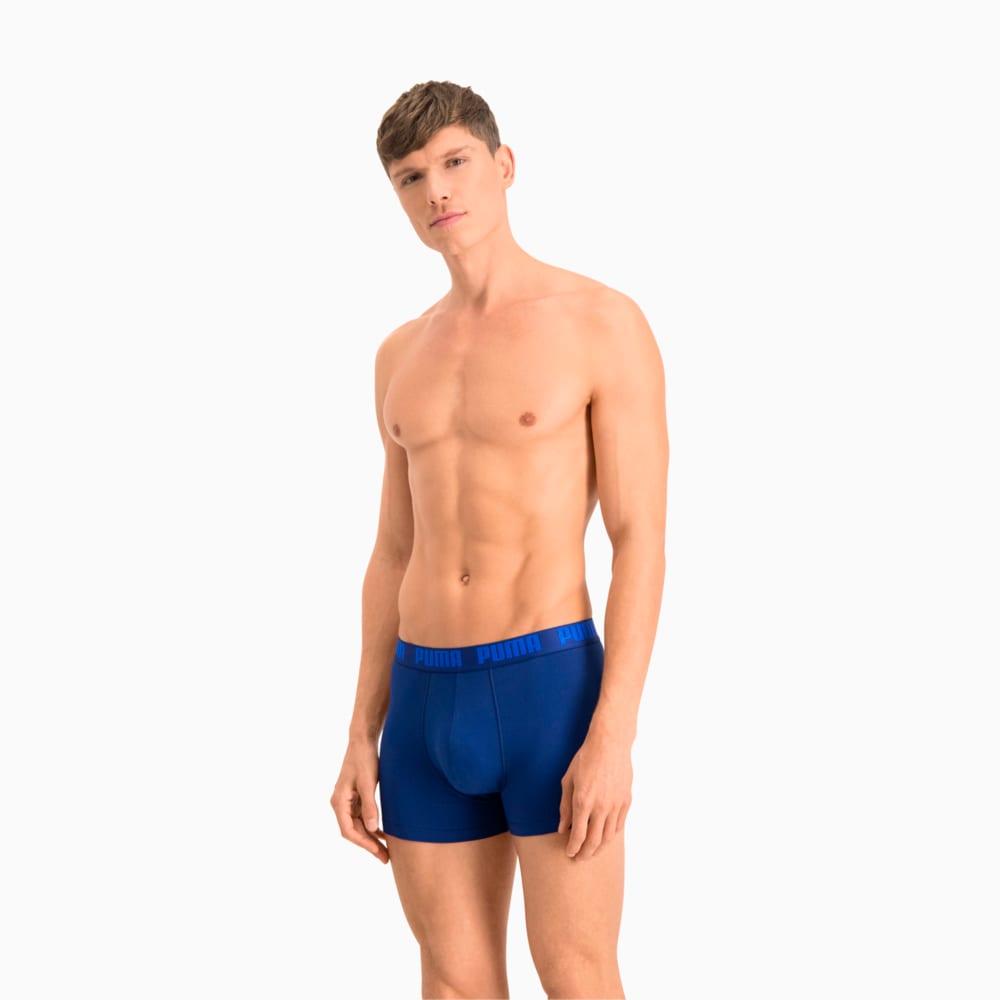 

PUMA - male - Мужское нижнее белье PUMA Basic Boxer 2P – blue / grey melange-1 –, Синий