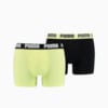 Изображение Puma Мужское нижнее белье PUMA Basic Boxer 2P #1: black / yellow