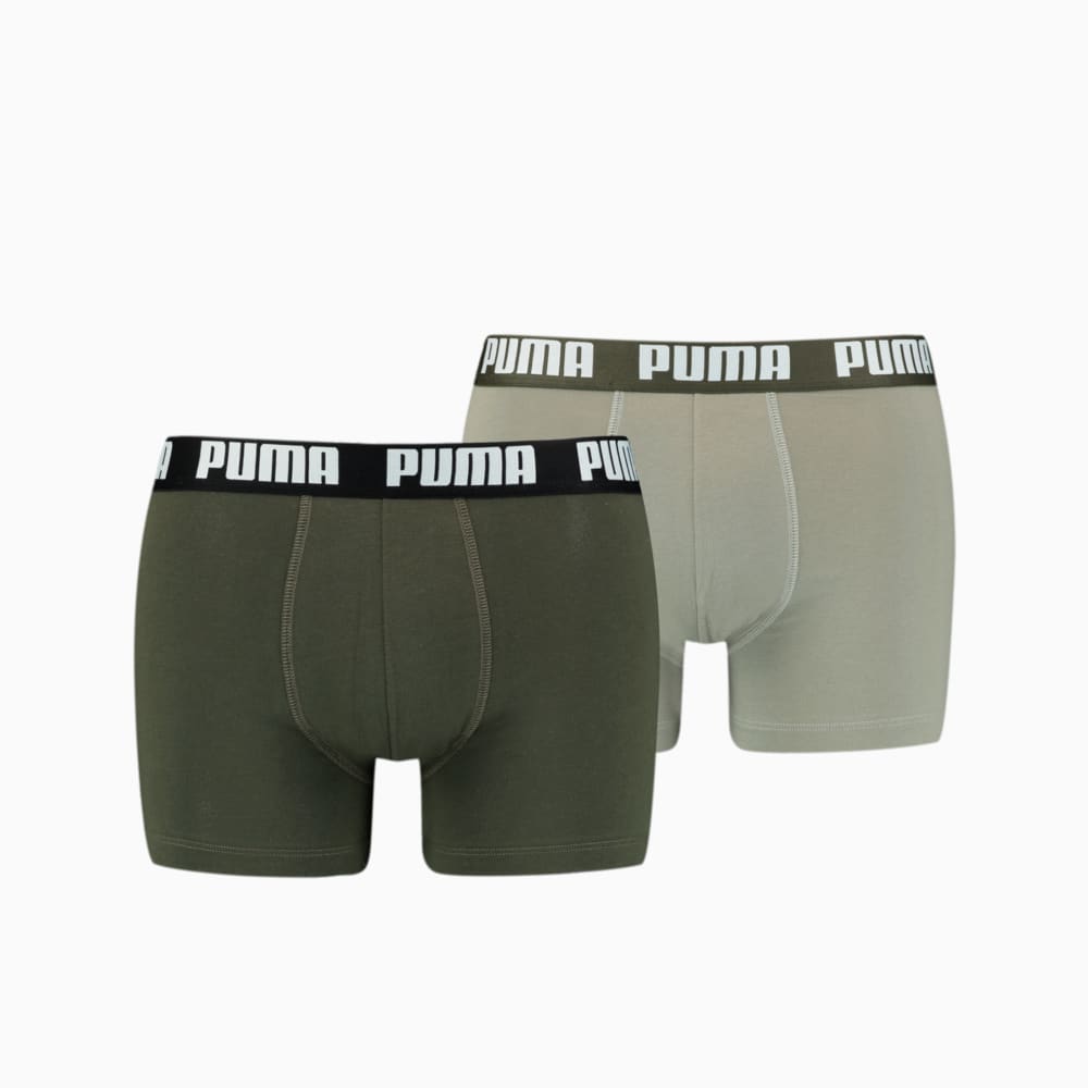 Изображение Puma Мужское нижнее белье PUMA Basic Boxer 2P #1: dark green combo