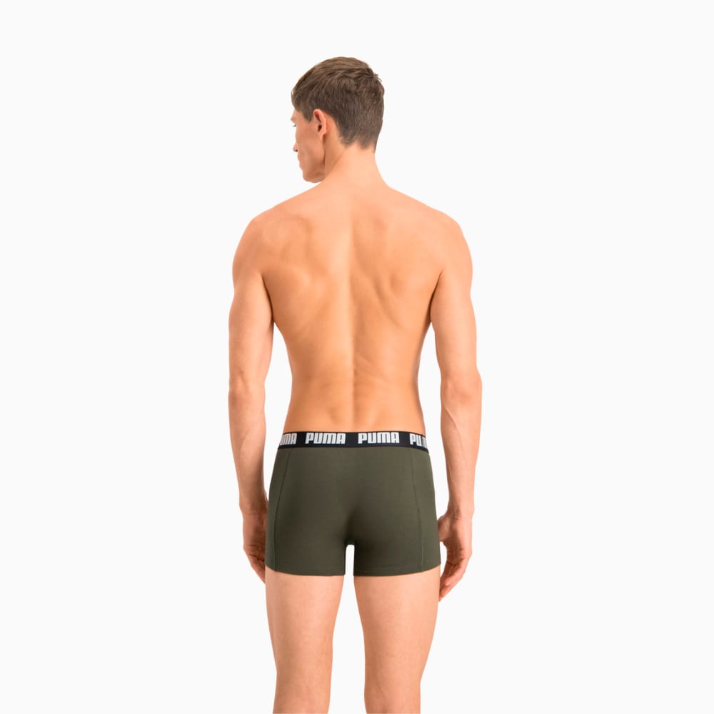 Изображение Puma Мужское нижнее белье PUMA Basic Boxer 2P #2: dark green combo