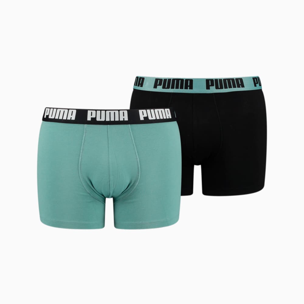 Зображення Puma Чоловіча спідня білизна PUMA Basic Boxer 2P #1: green / black