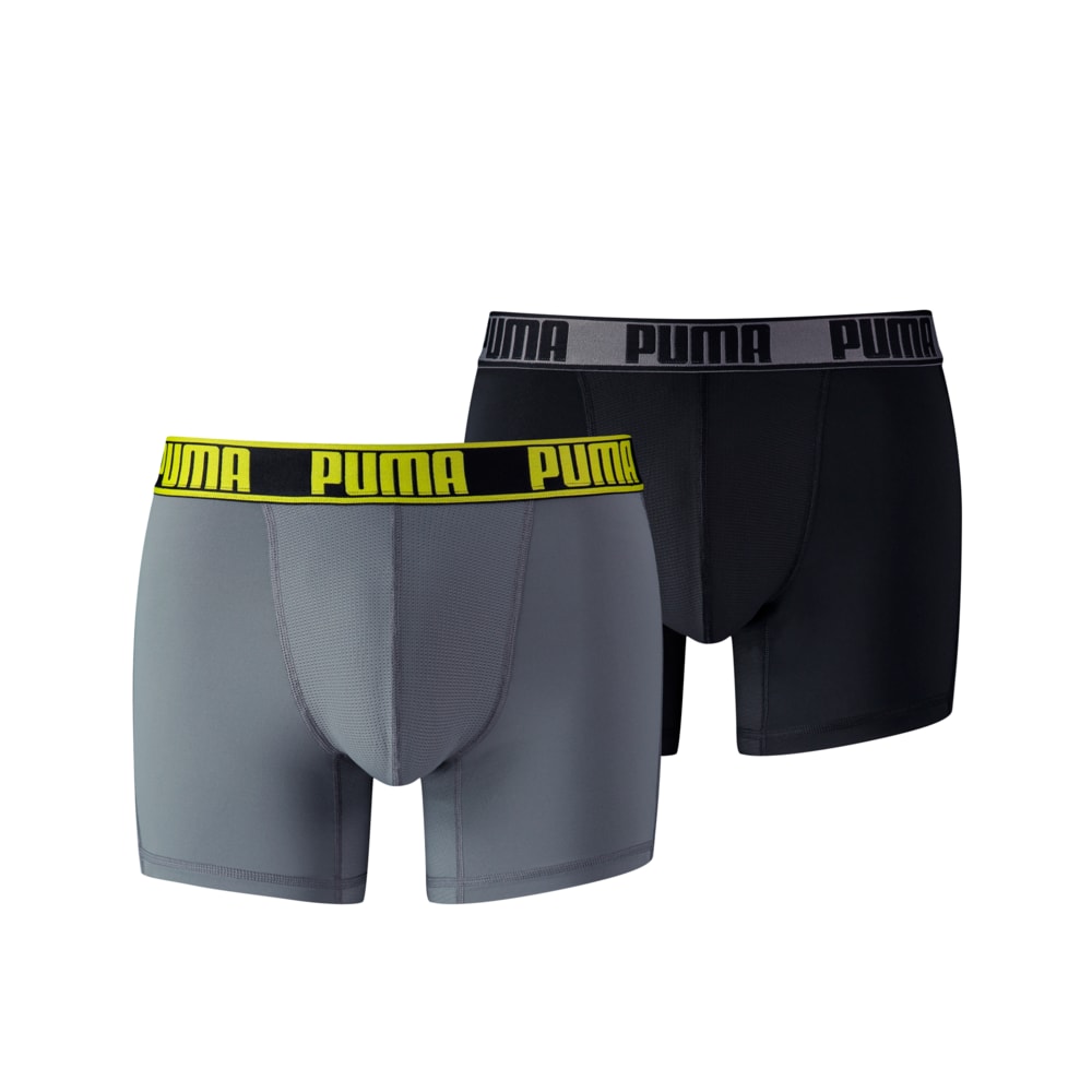 Изображение Puma Мужское нижнее белье PUMA Active Boxer 2P Packed #1: grey / yellow