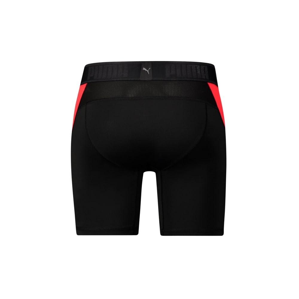 Изображение Puma Мужское нижнее белье PUMA Active Long Boxer 2P PA #2: black/red