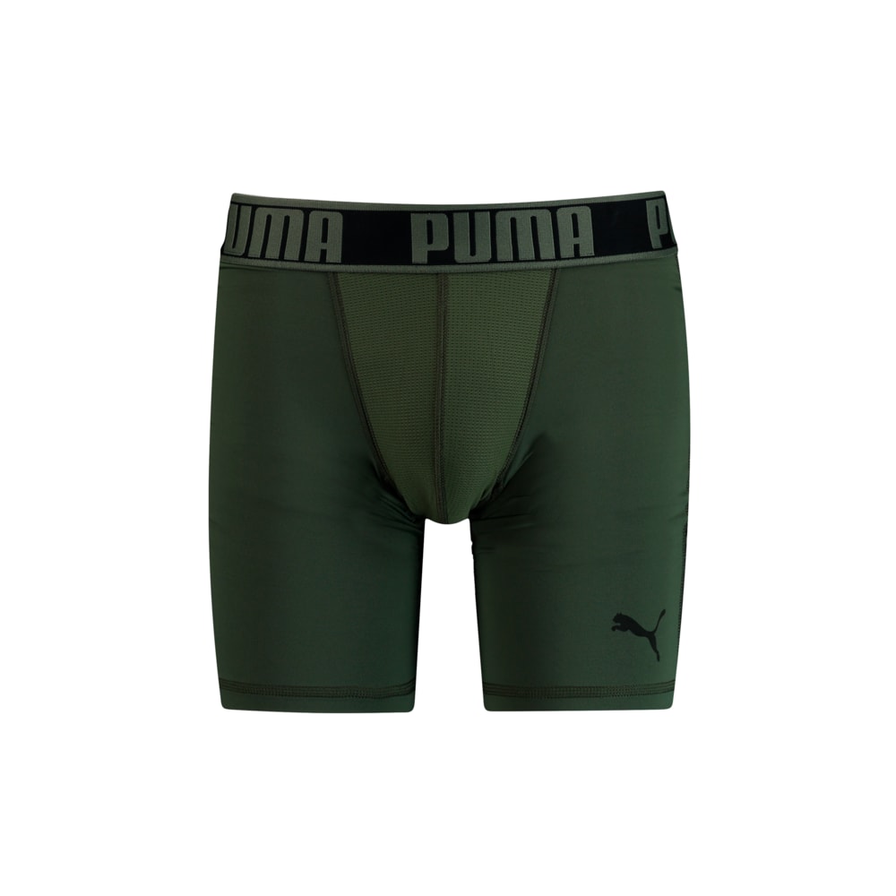 Изображение Puma Мужское нижнее белье PUMA Active Long Boxer 2P PA #1: army green