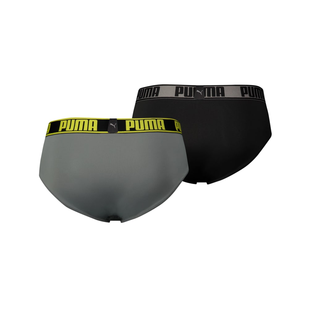 

PUMA - male - Мужское нижнее белье PUMA Active Brief 2P Packed – grey / yellow –, Серый