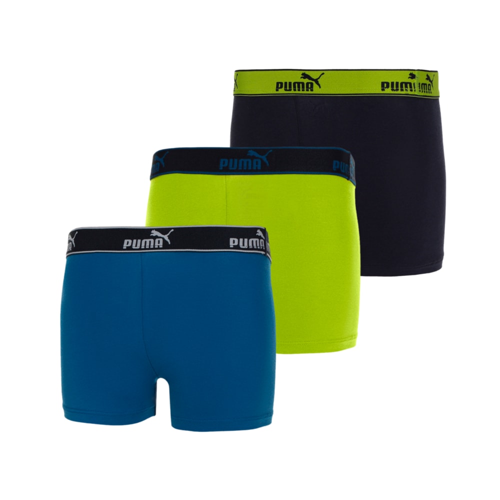 Изображение Puma Детское нижнее белье PUMA BASIC BOXER 3P #2: blue / lime