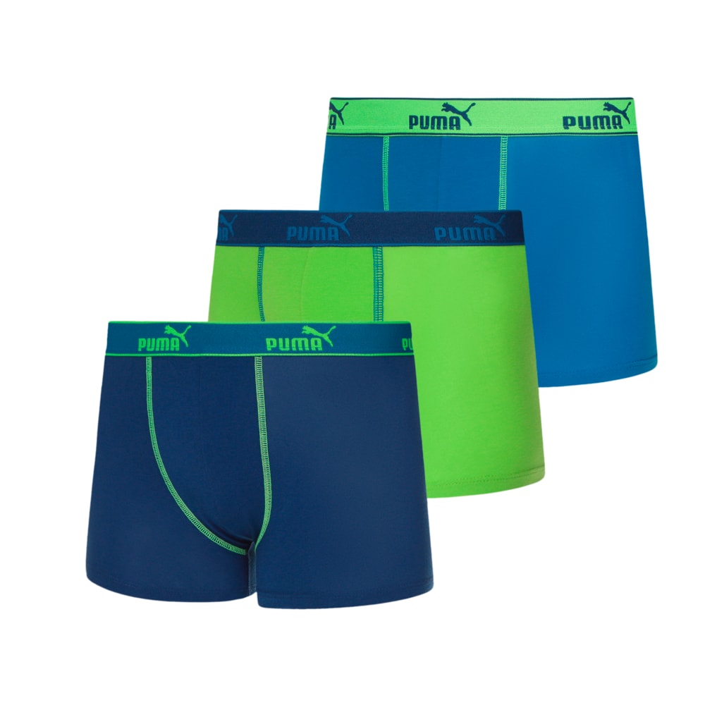 Изображение Puma Детское нижнее белье PUMA BASIC BOXER 3P #1: blue / green