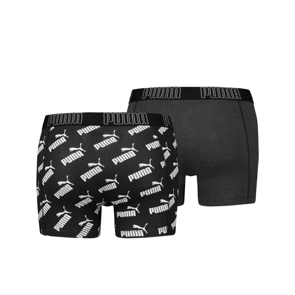 Зображення Puma Чоловіча спідня білизна PUMA Big Logo AOP Boxer 2P #2: black