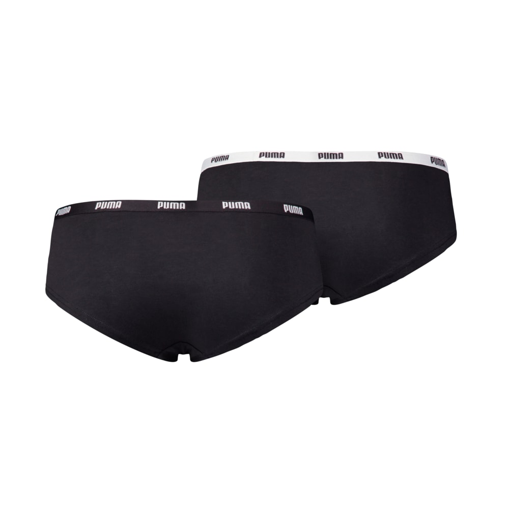 Зображення Puma Жіноча спідня білизна PUMA Women's Microfiber Hipster Underwear (2 Pack) #2: black