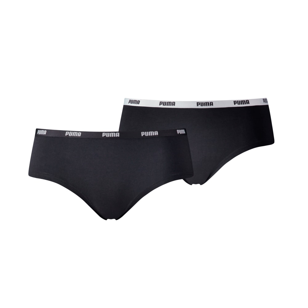 Изображение Puma Женское нижнее белье PUMA Women's Microfiber Hipster Underwear (2 Pack) #1: black