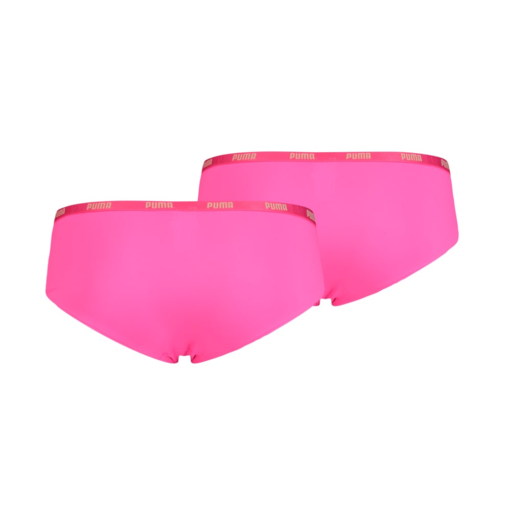 Изображение Puma Женское нижнее белье PUMA Women's Microfiber Hipster Underwear (2 Pack) #2: pink