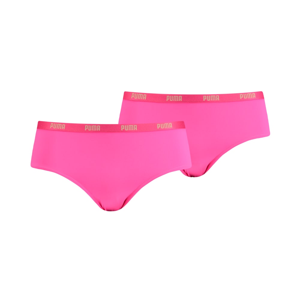 Изображение Puma Женское нижнее белье PUMA Women's Microfiber Hipster Underwear (2 Pack) #1: pink