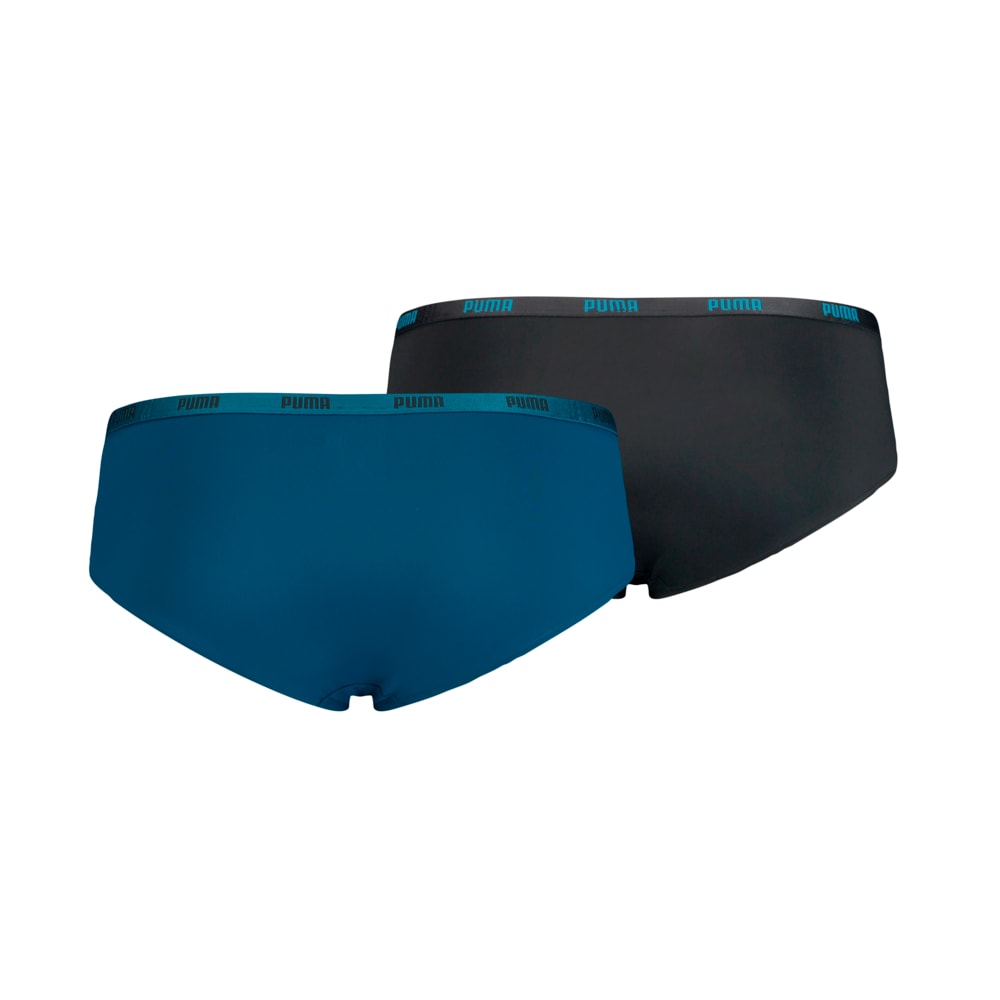 Зображення Puma Жіноча спідня білизна PUMA Women's Microfiber Hipster Underwear (2 Pack) #2: blue / black