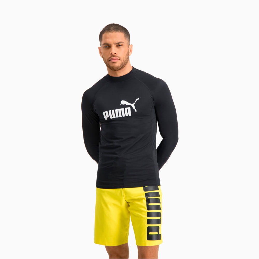 Зображення Puma Лонгслів PUMA Swim Men Long Sleeve Rash Guard #1: black