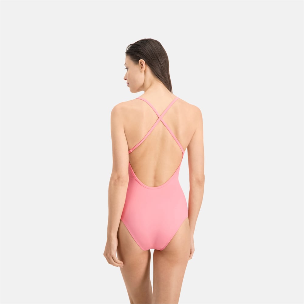 Изображение Puma Купальник PUMA Swim Women V-neck Crossback Swimsuit #2: light pink