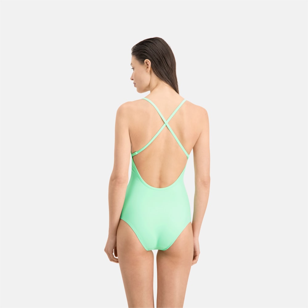 Изображение Puma Купальник PUMA Swim Women V-neck Crossback Swimsuit #2: mint