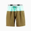 Изображение Puma Шорты для плавания PUMA Swim Men Logo Medium Length Swim Shorts #4: olive/mint