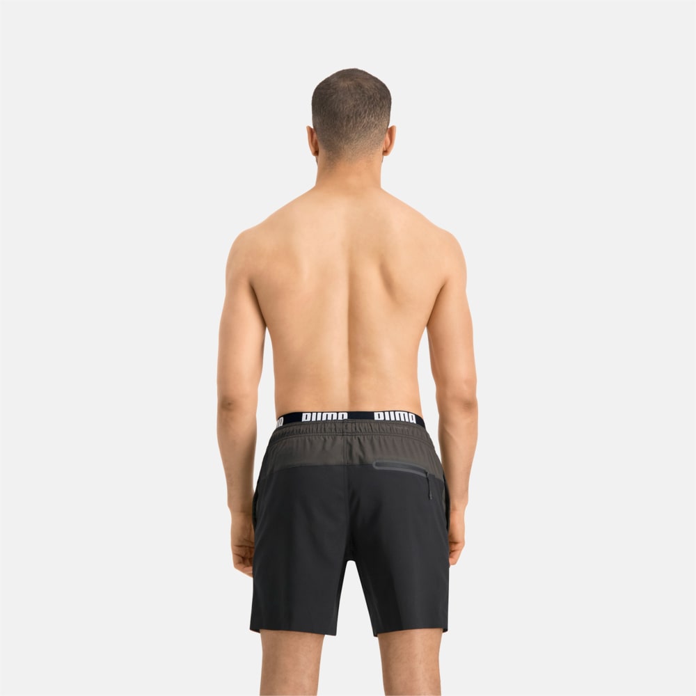 Зображення Puma Шорти для плавання PUMA Swim Men Logo Medium Length Swim Shorts #2: black/grey