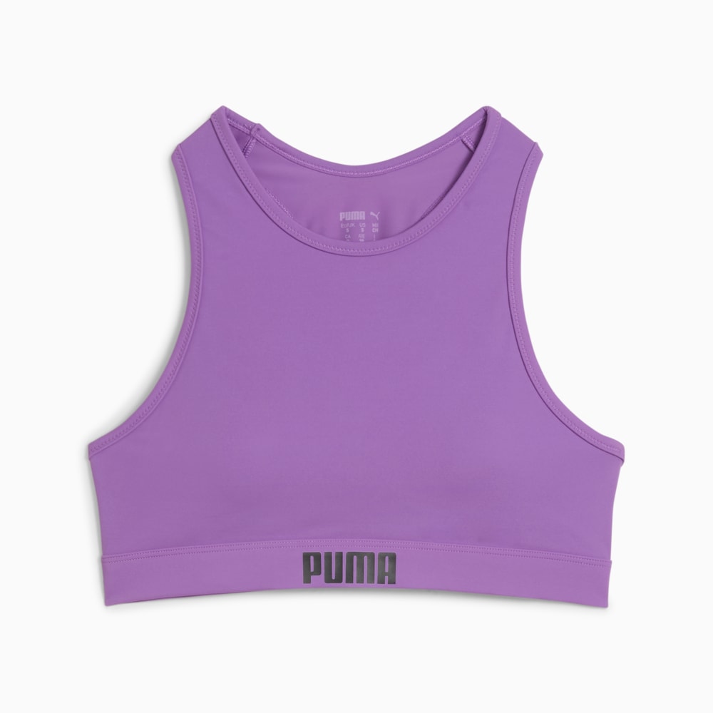 Изображение Puma Топ для плавания PUMA Swim Women Racerback Swim Top #1: Purple