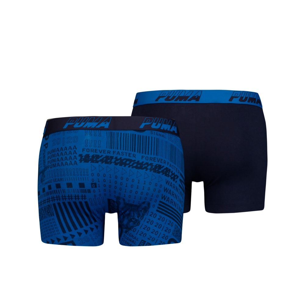 Изображение Puma Мужское нижнее белье PUMA ACTIVISM AOP TRUNK 2P #2: Blue