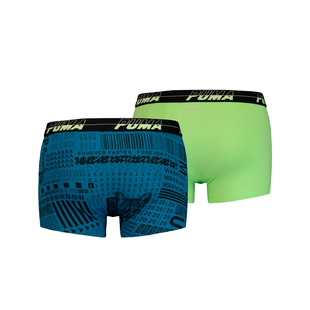 Изображение Puma Мужское нижнее белье PUMA ACTIVISM AOP TRUNK 2P #2: petrol blue