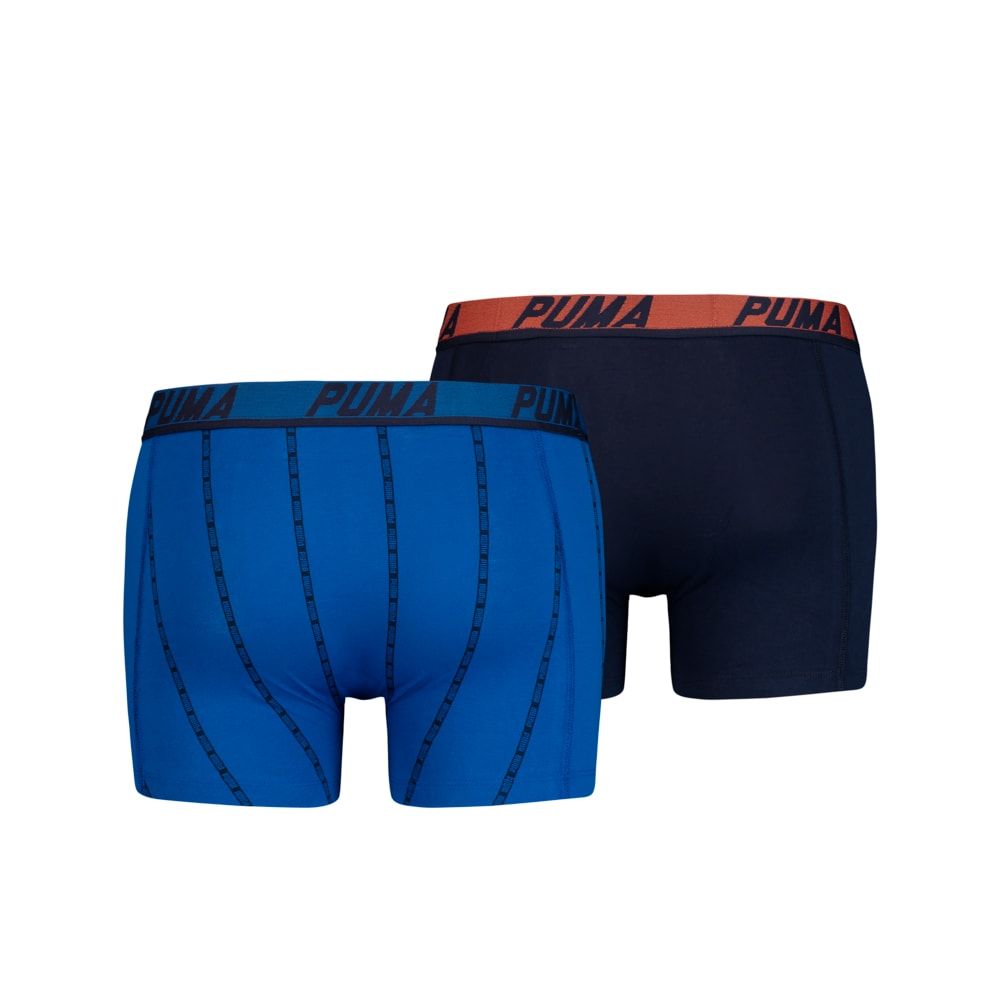 Зображення Puma Чоловіча спідня білизна PUMA LOGO STRIPE BOXER 2P #2: Blue