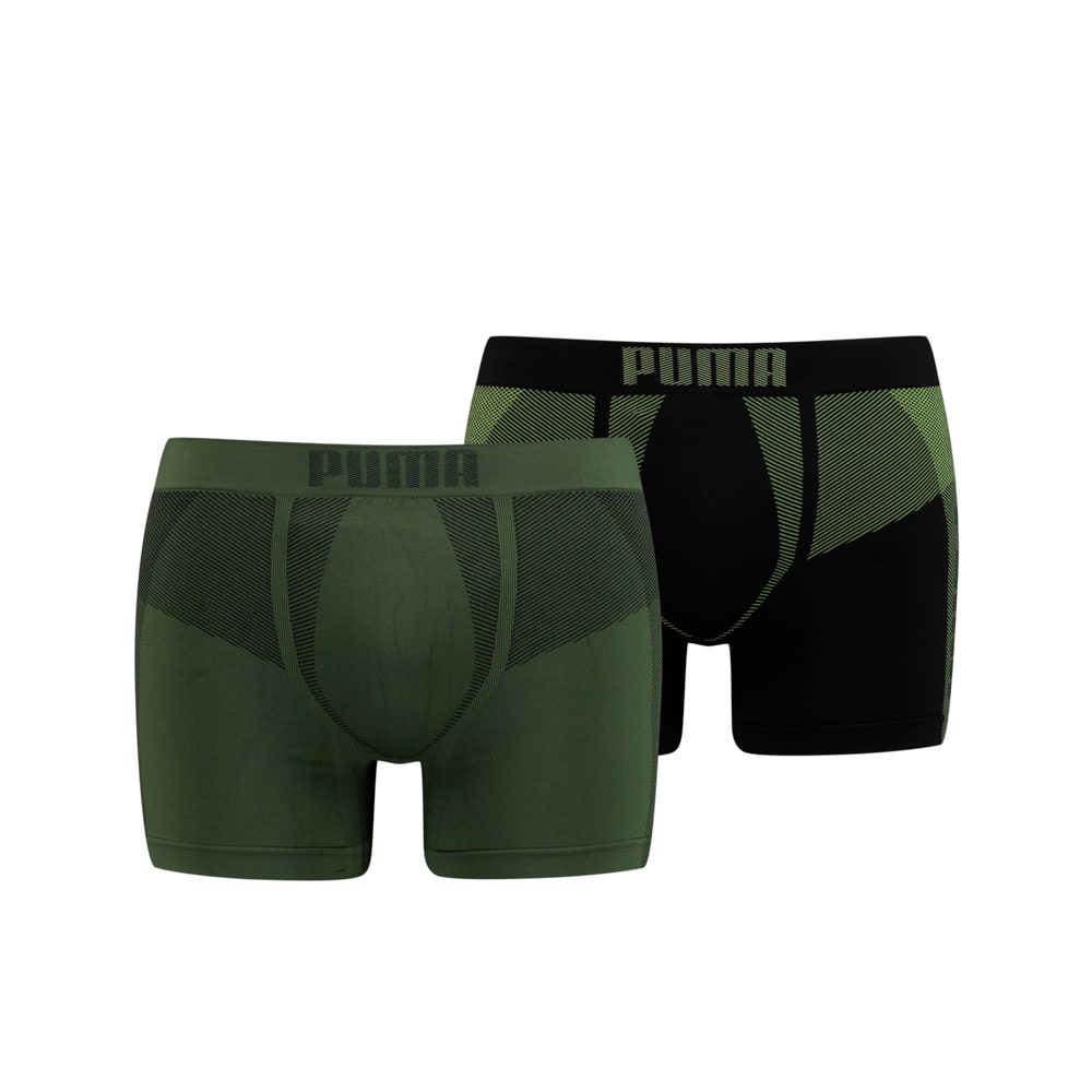 Изображение Puma Мужское нижнее белье Active Men's Seamless Boxers 2 Pack #1: army green
