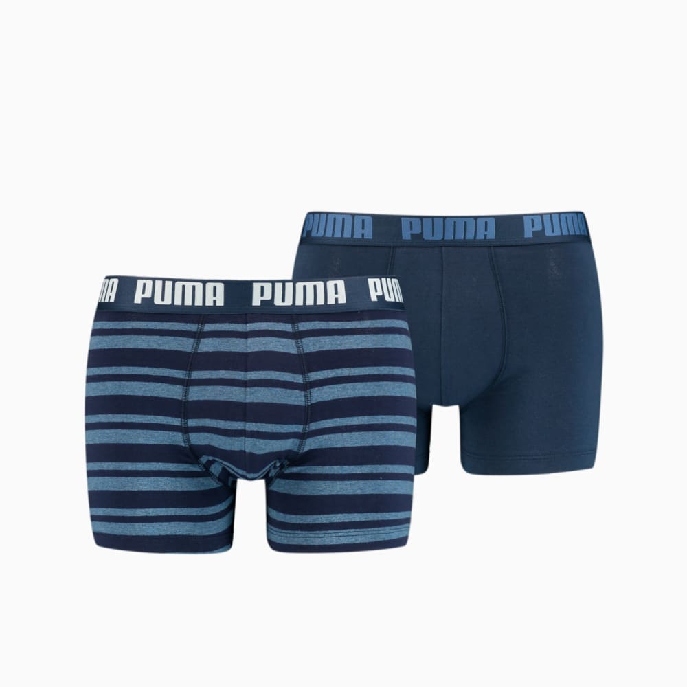 Зображення Puma Чоловіча спідня білизна Heritage Stripe Men's Boxers 2 Pack #1: denim