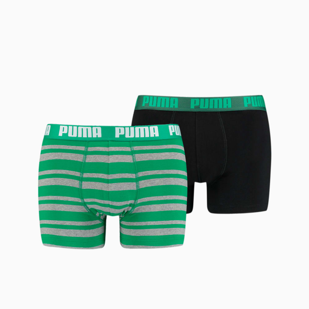 Изображение Puma Мужское нижнее белье Heritage Stripe Men's Boxers 2 Pack #1: Green