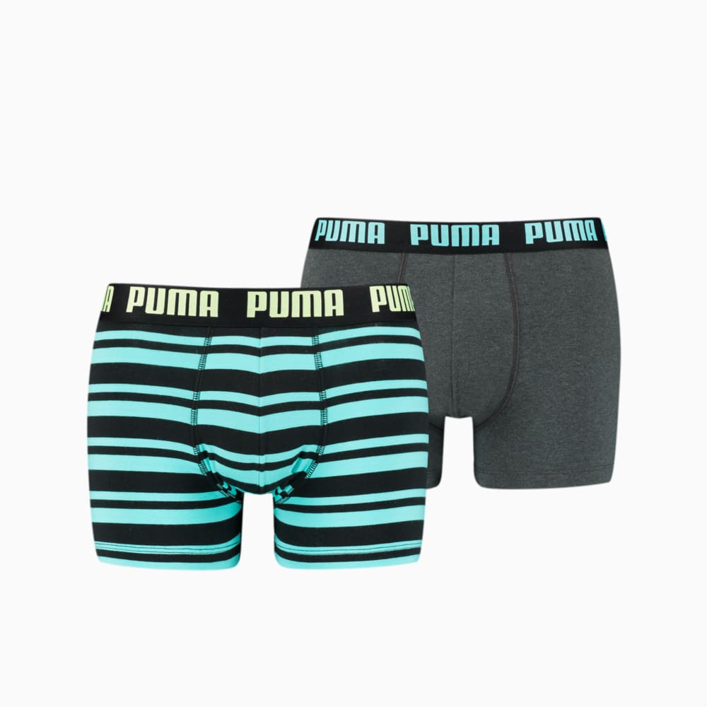 Зображення Puma Чоловіча спідня білизна Heritage Stripe Men's Boxers 2 Pack #1: blue / black