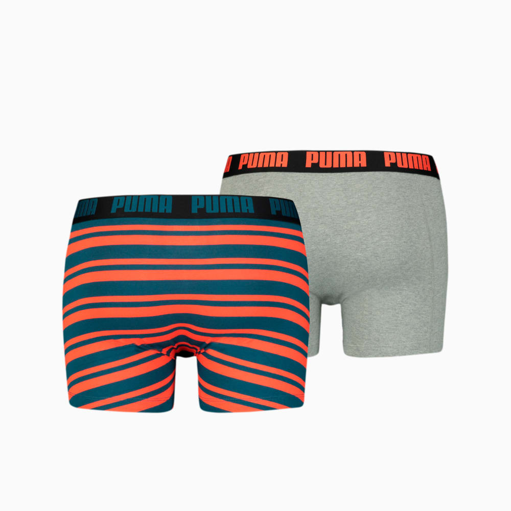 

PUMA - male - Мужское нижнее белье Heritage Stripe Men's Boxers 2 Pack – red / grey melange –