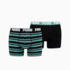 Зображення Puma Чоловіча спідня білизна Heritage Stripe Men's Boxers 2 Pack #1: real teal