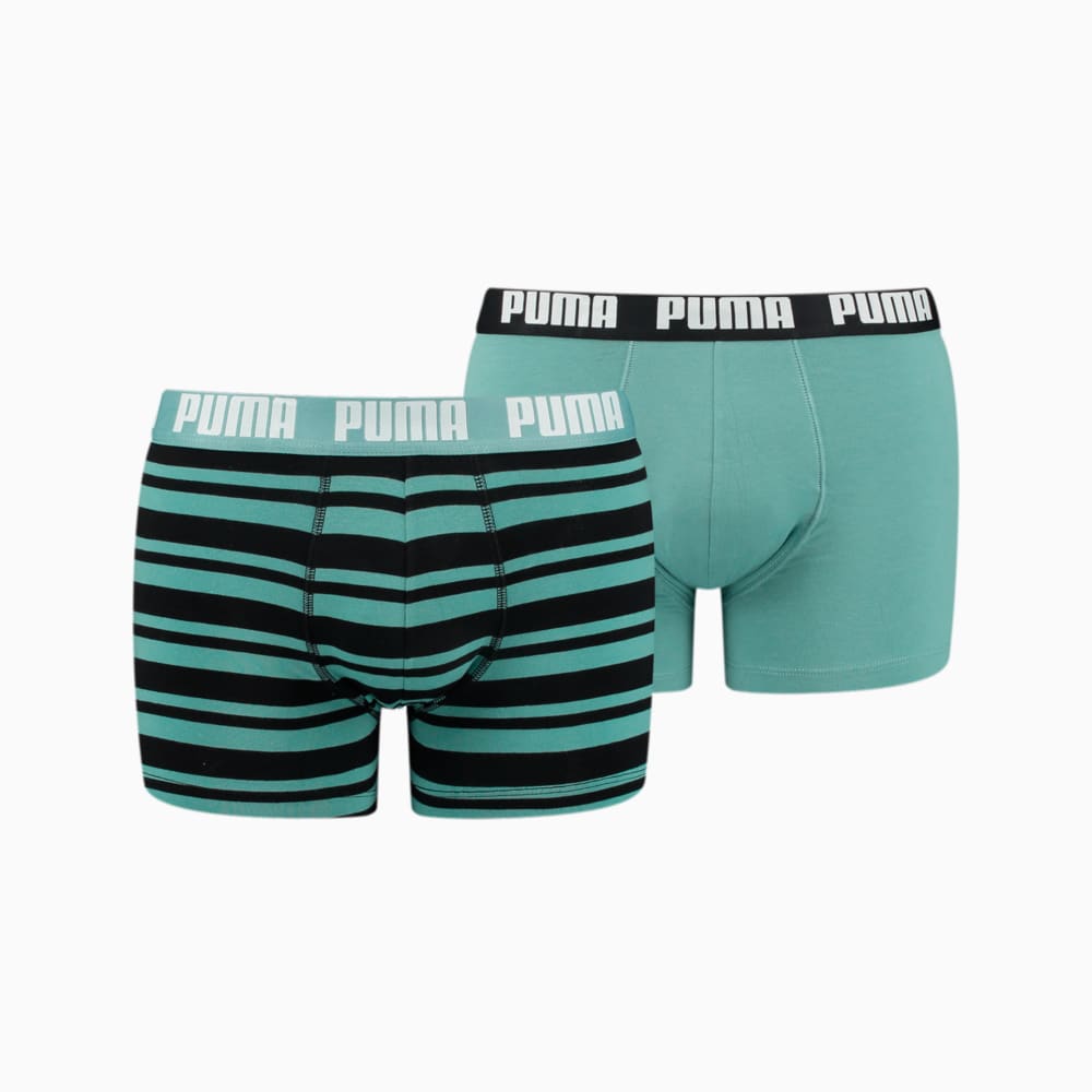Зображення Puma Чоловіча спідня білизна Heritage Stripe Men's Boxers 2 Pack #1: green combo