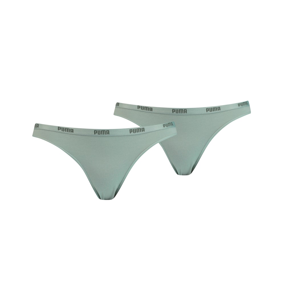 Изображение Puma Женское нижнее белье Women's Bikini Briefs 2 Pack #1: Green