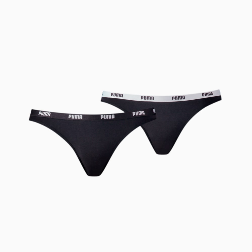 Изображение Puma Женское нижнее белье Women's Bikini Briefs 2 Pack #1: black