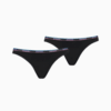 Изображение Puma Женское нижнее белье Women's Bikini Briefs 2 Pack #1: black / various logo colors