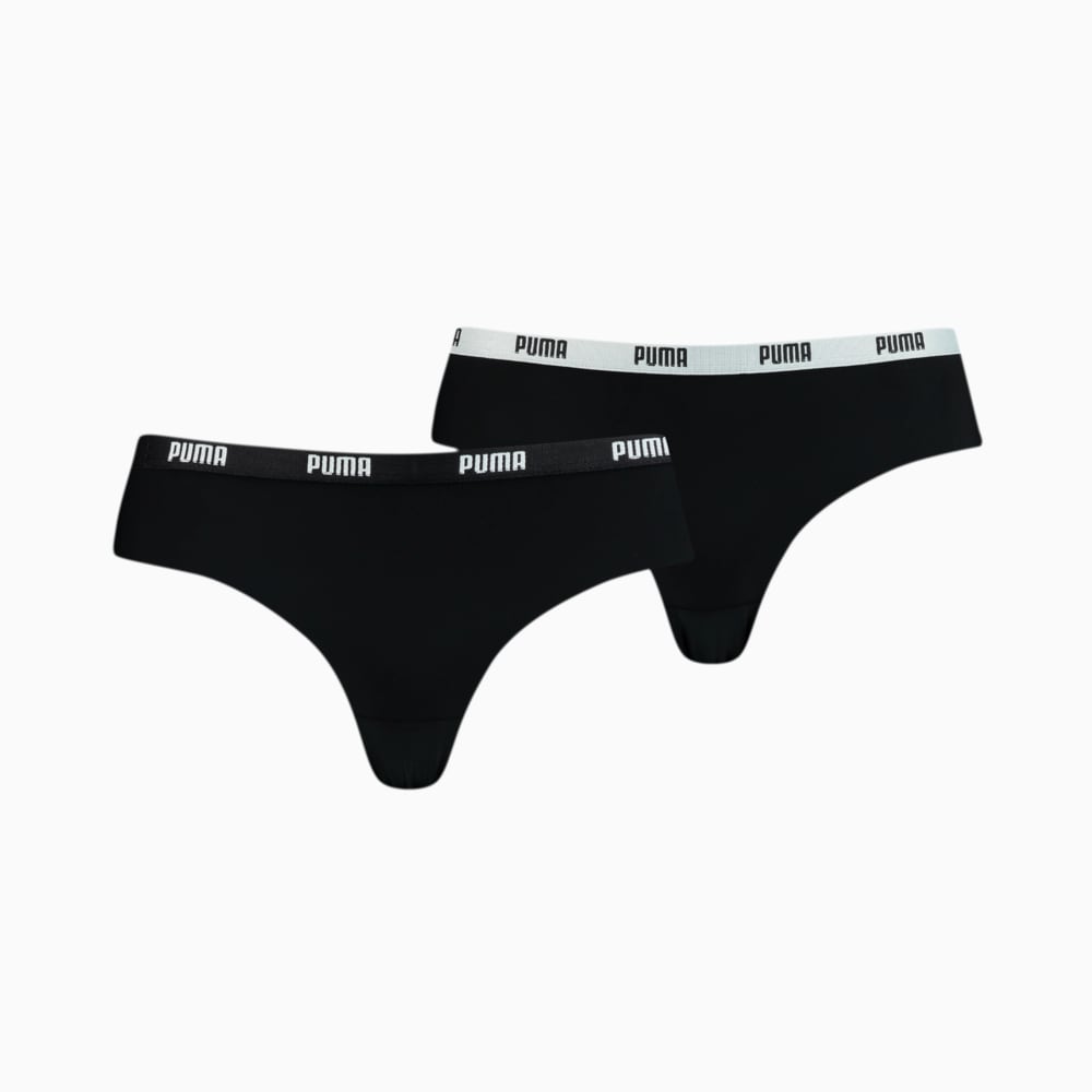 Изображение Puma Женское нижнее белье Microfibre Women's Brazilian Briefs 2 Pack #1: black