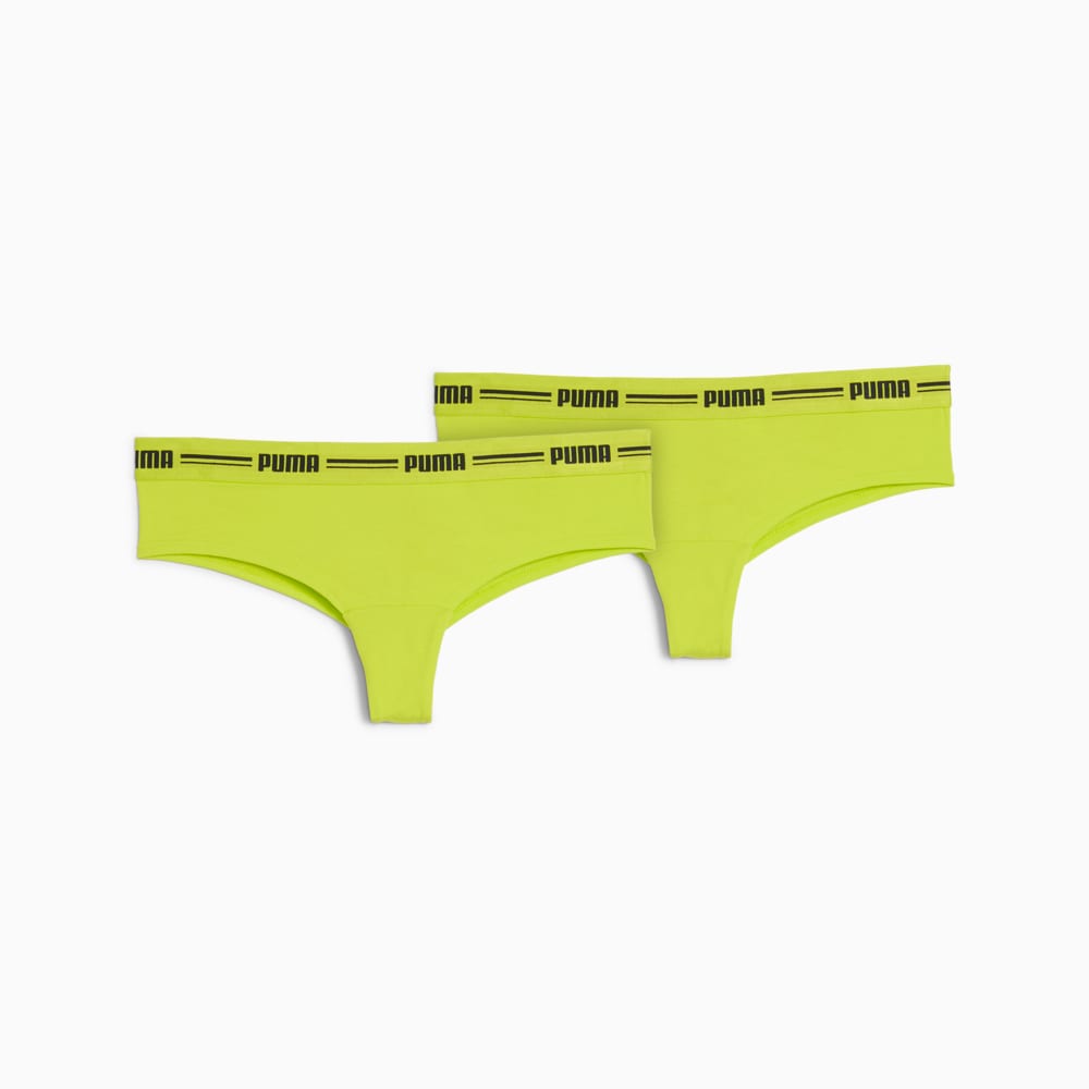 Изображение Puma Женское нижнее белье PUMA WOMEN BRAZILIAN 2P PACK #1: lime green