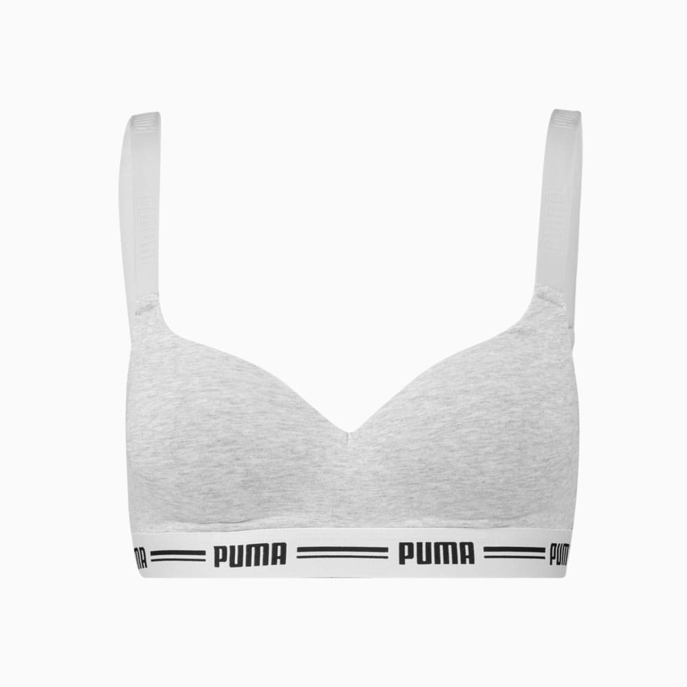 Изображение Puma Бра Women's Padded Bra 1 Pack #1: grey melange