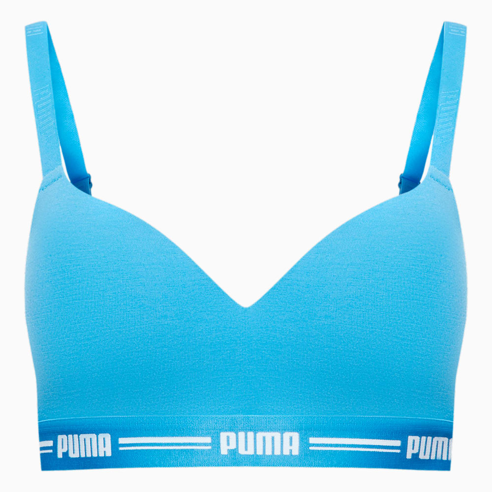 Изображение Puma Бра Women's Padded Bra 1 Pack #1: placid blue