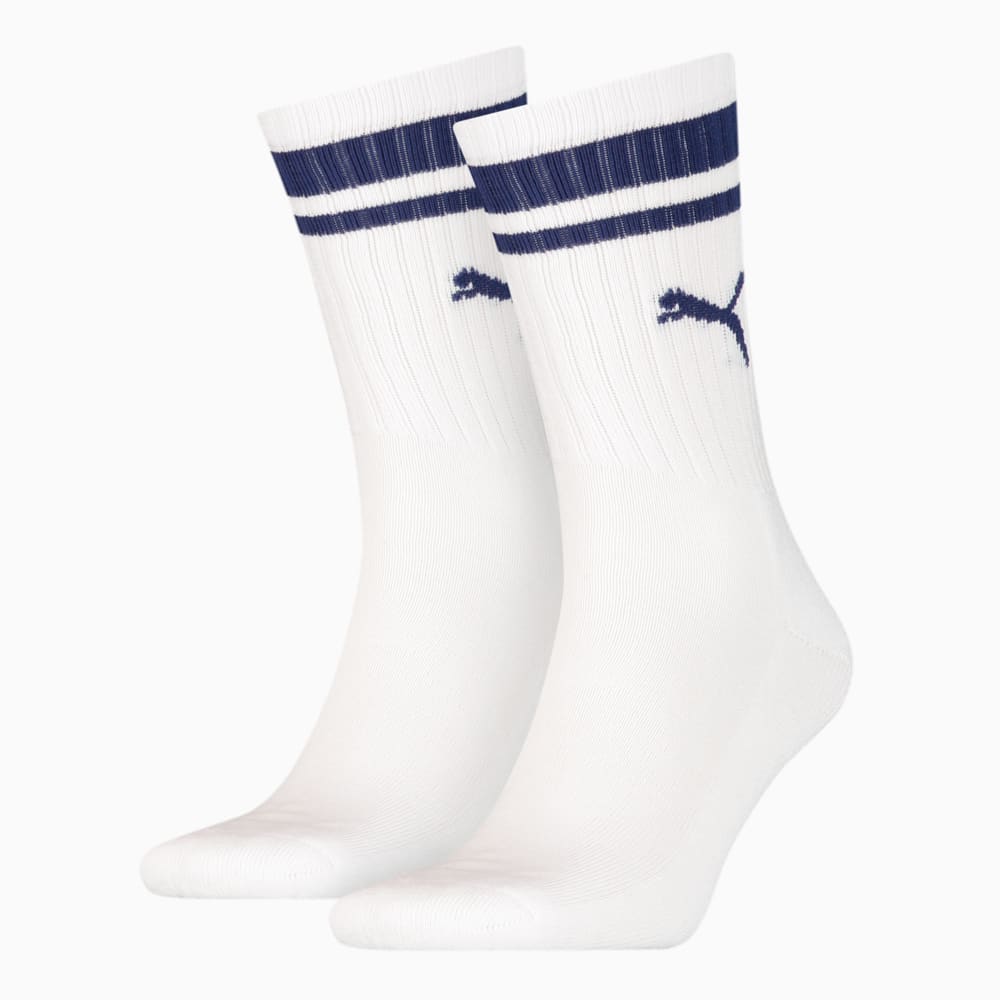 Зображення Puma Шкарпетки Unisex Crew Heritage Stripe Socks 2 pack #1: white / blue