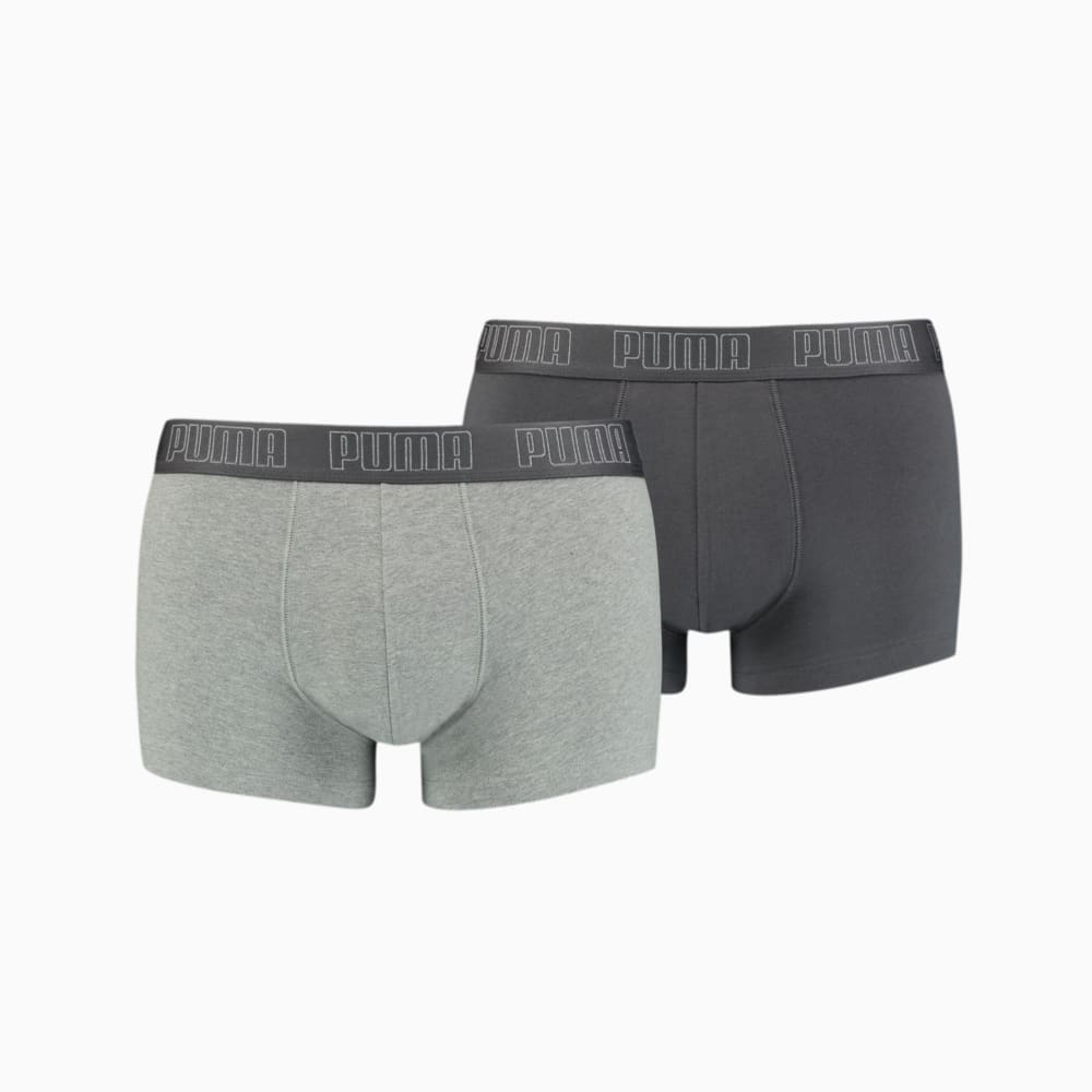 Зображення Puma Чоловіча спідня білизна Basic Men’s Trunks 2 pack #1: dark grey melange / black