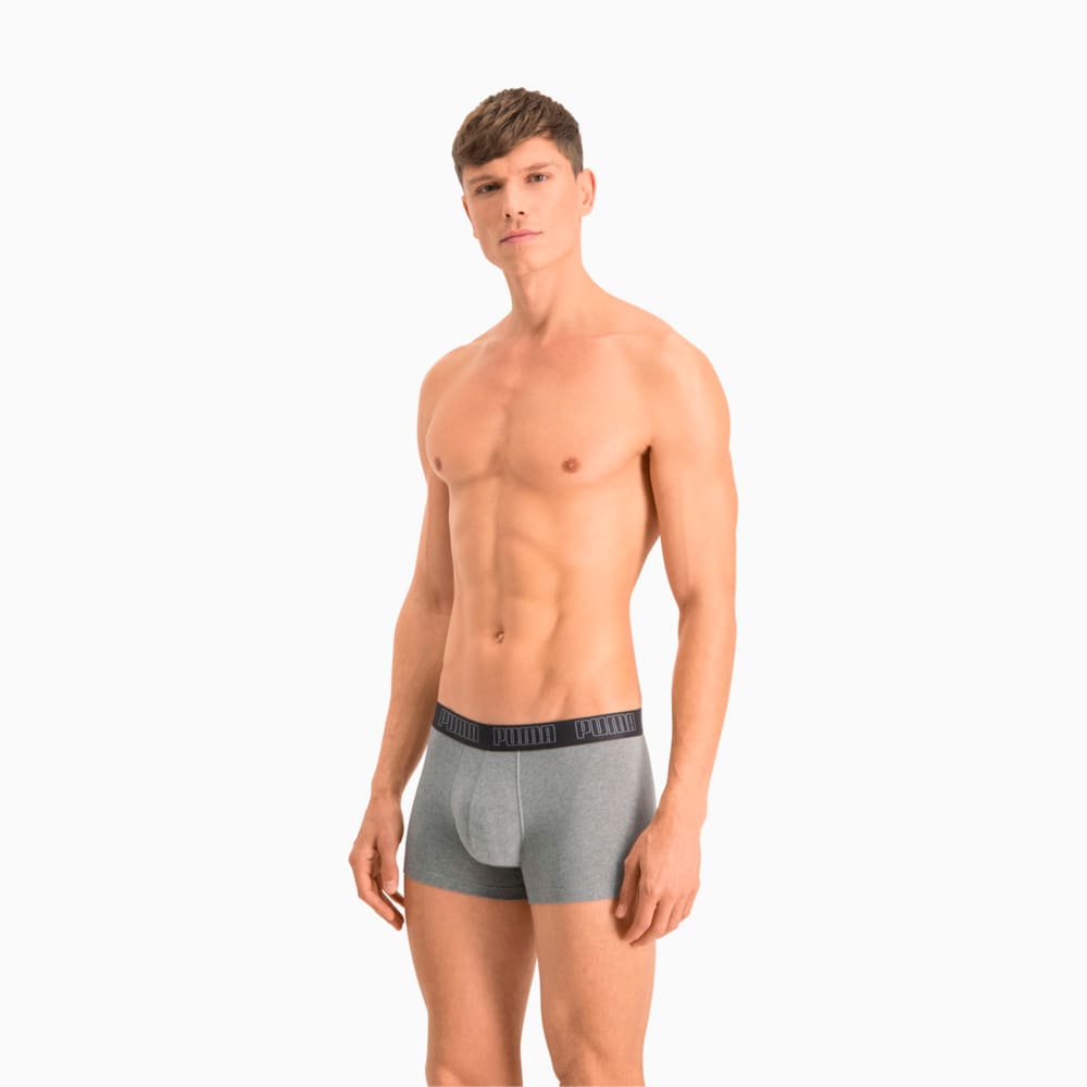 

PUMA - male - Мужское нижнее белье Basic Men’s Trunks 2 pack – dark grey melange / black –, Серый