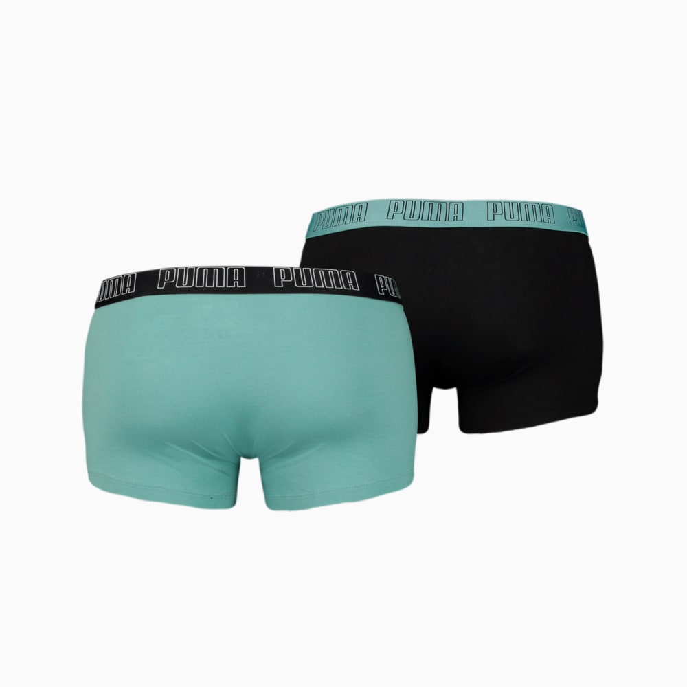 Изображение Puma Мужское нижнее белье Basic Men’s Trunks 2 pack #2: green / black