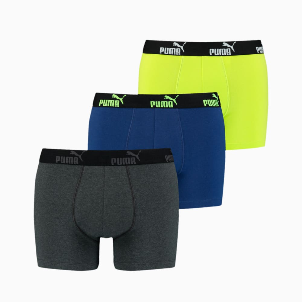 Зображення Puma Чоловіча спідня білизна PUMA MEN PROMO BOXER 3P #1: grey melange / yellow