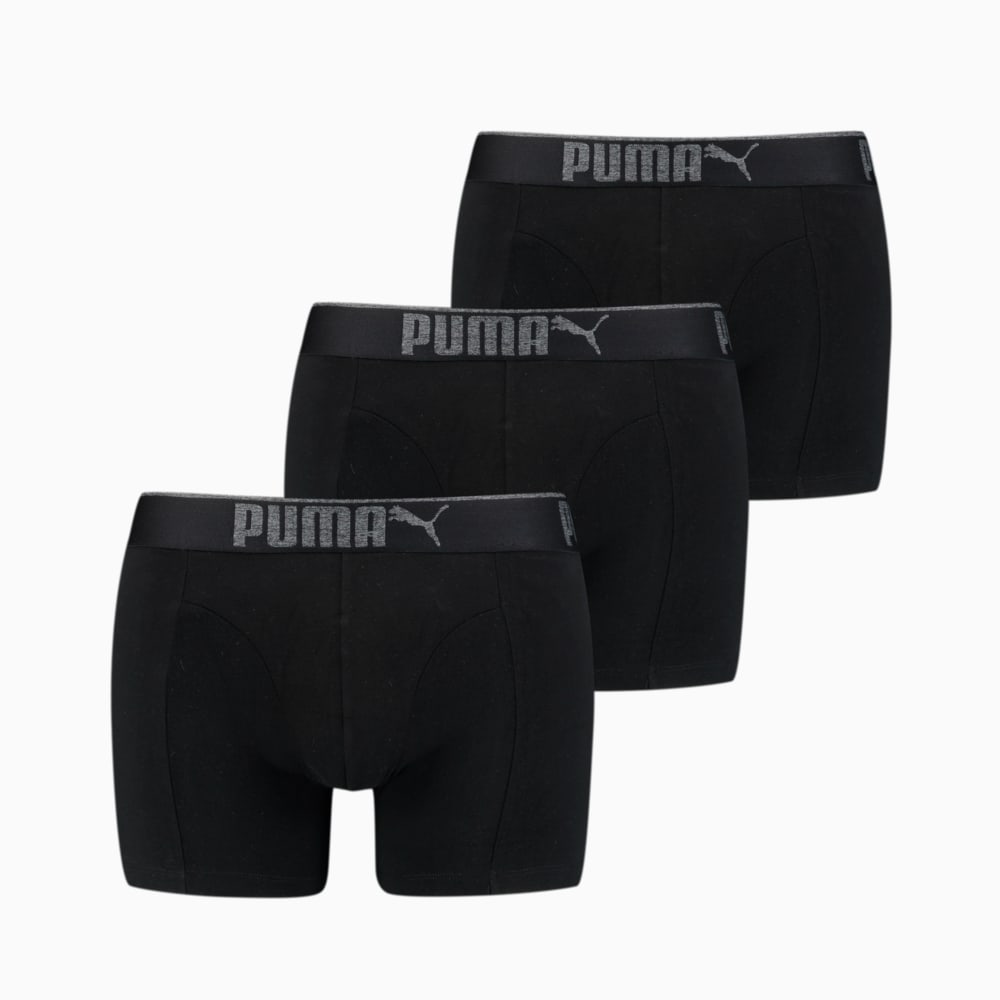 Зображення Puma Чоловіча спідня білизна  Premium Sueded Cotton Men’s Boxers 3 pack #1: black