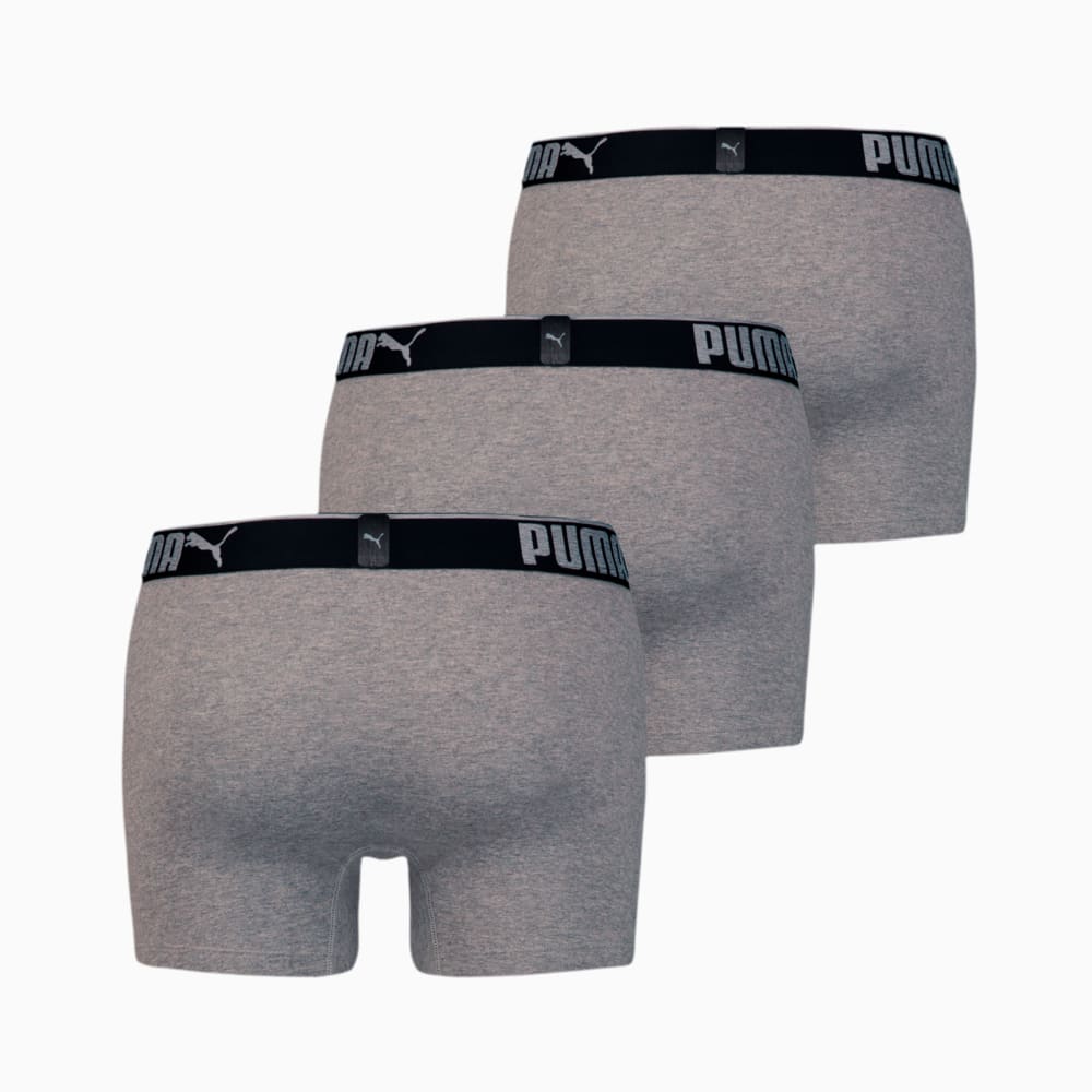 Изображение Puma Мужское нижнее белье  Premium Sueded Cotton Men’s Boxers 3 pack #2: grey melange