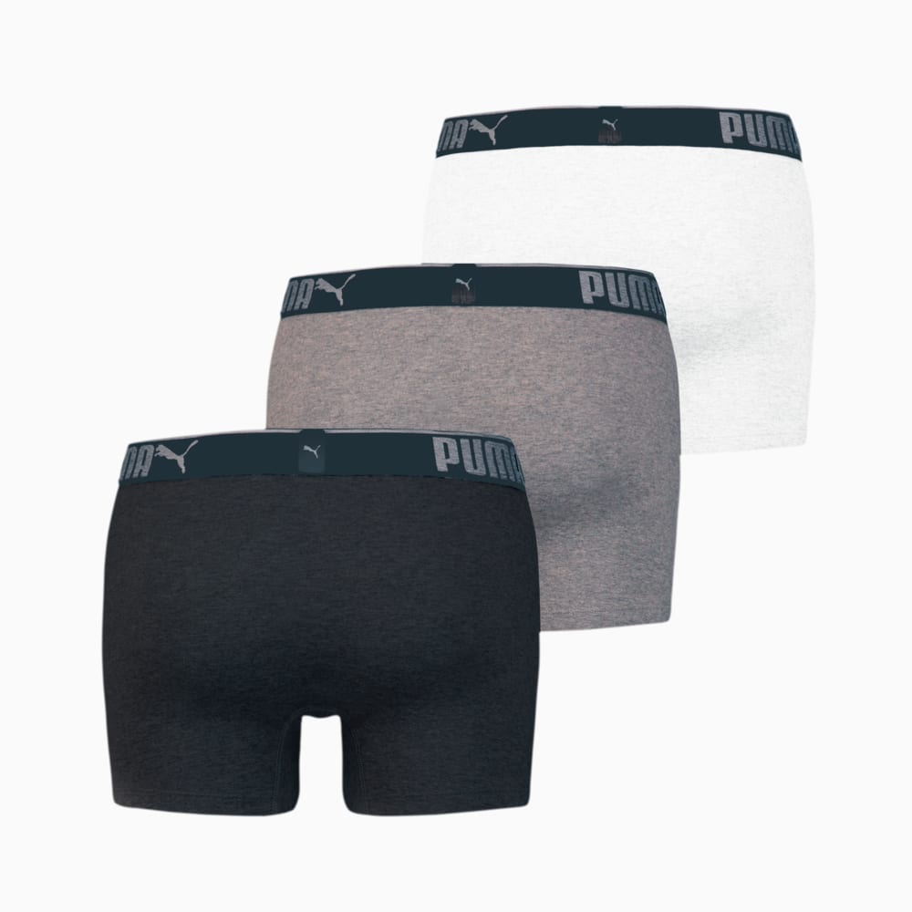 Изображение Puma Мужское нижнее белье  Premium Sueded Cotton Men’s Boxers 3 pack #2: white / grey / black