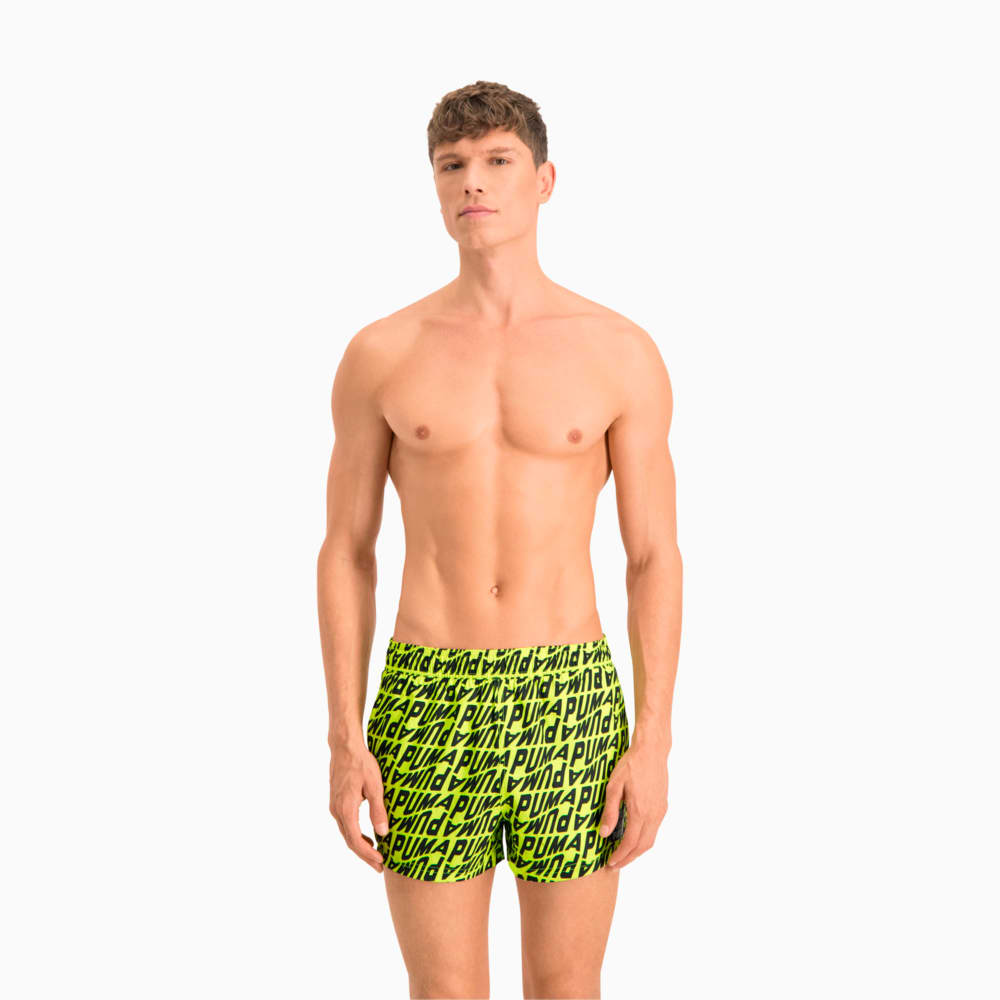 Зображення Puma Плавальні шорти Swim Men’s Wave All-Over-Print Short Swimming Shorts #1: fluo yellow / grey